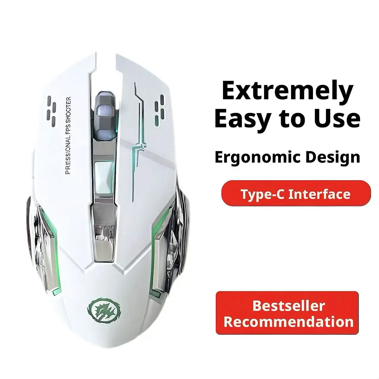 Esports Gaming Mouse Wireless - Souris de jeu sans fil à