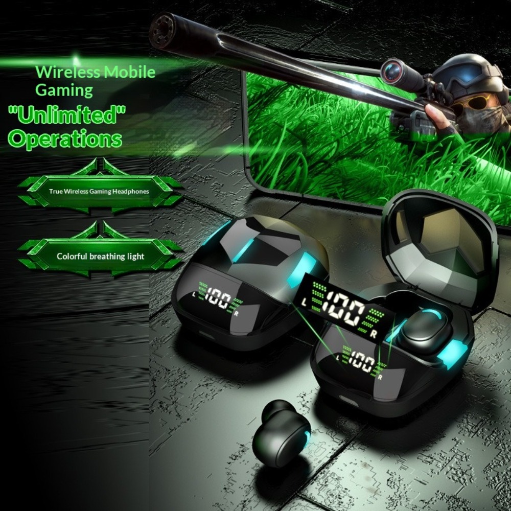 Esports Gaming Mobile - Casque Bluetooth avec affichage du niveau