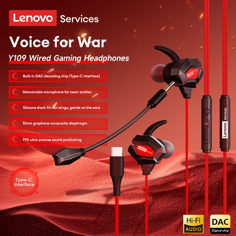 Esports Gaming Mobile - Casque de jeu filaire Lenovo Y109,
