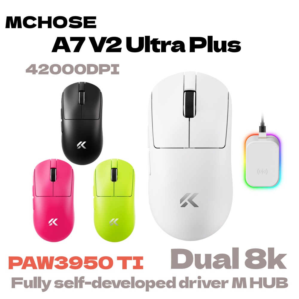 Esports Gaming Mouse Wireless - MCHOSE A7 V2 Ultra Plus souris
