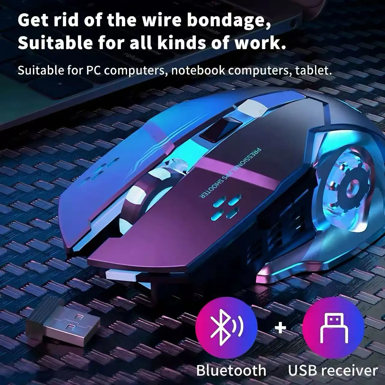 Souris de jeu sans fil à lumiè - Esports Gaming Mouse Wireless avis et prix
